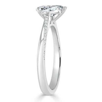 The Rose — Pear Lab Diamond Solitaire Engagement Ring VII