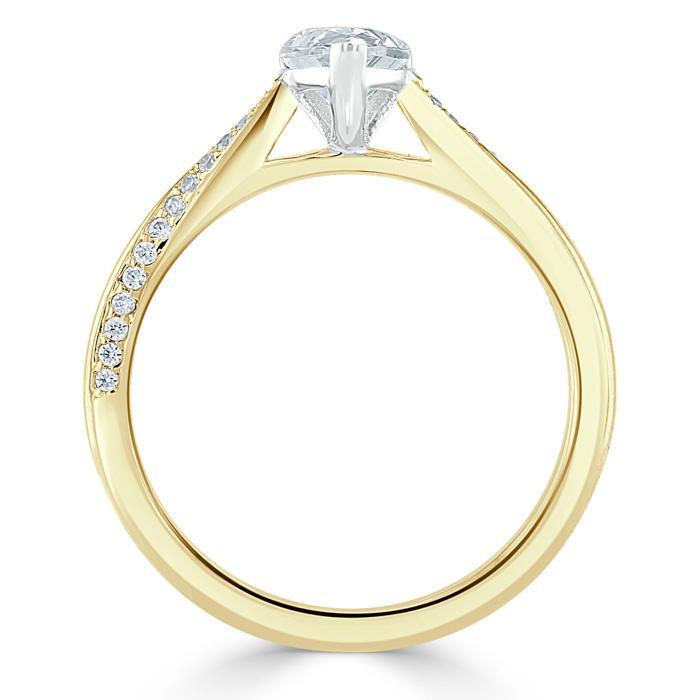 The Rose — Pear Lab Diamond Solitaire Engagement Ring VII