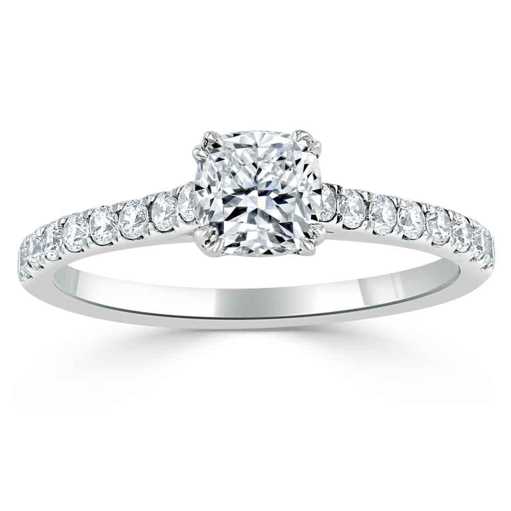 The Aurora — Cushion Lab Diamond Solitaire Engagement Ring VII