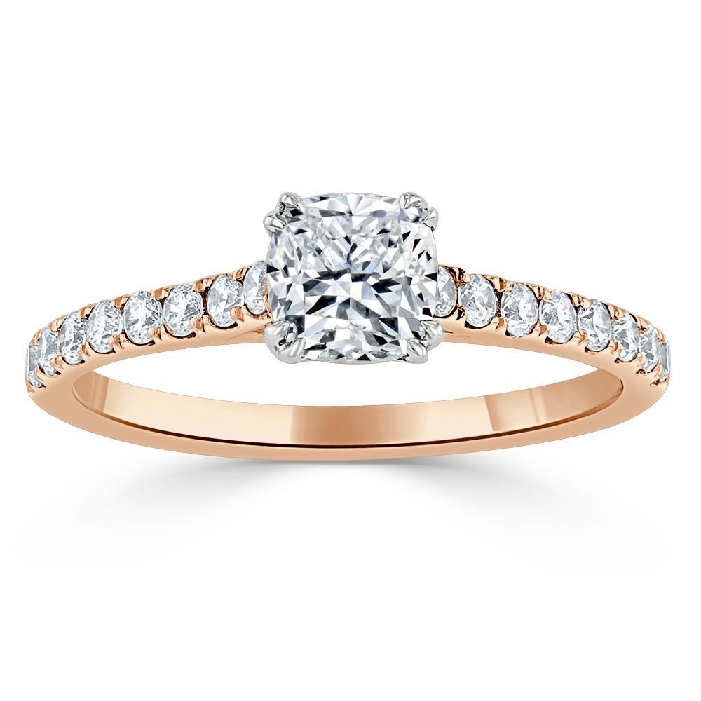 The Aurora — Cushion Lab Diamond Solitaire Engagement Ring VII