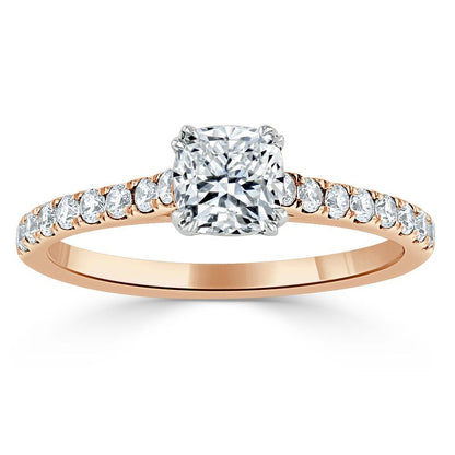 The Aurora — Cushion Lab Diamond Solitaire Engagement Ring VII