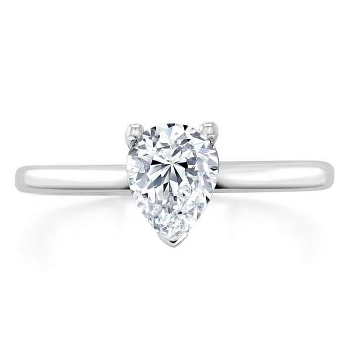 The Rose — Pear Lab Diamond Solitaire Engagement Ring VI