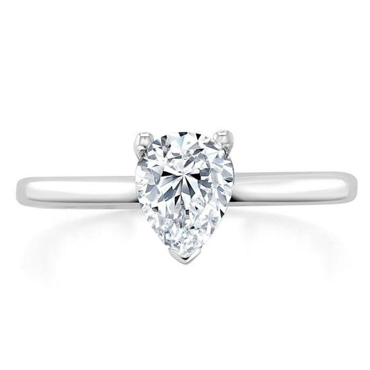 The Rose — Pear Lab Diamond Solitaire Engagement Ring VI