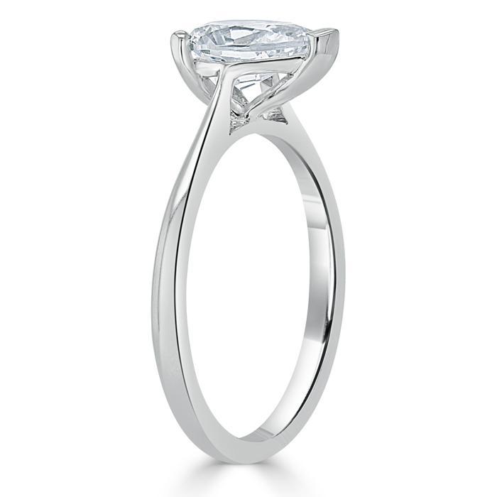 The Rose — Pear Lab Diamond Solitaire Engagement Ring VI