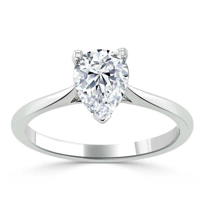 The Rose — Pear Lab Diamond Solitaire Engagement Ring VI