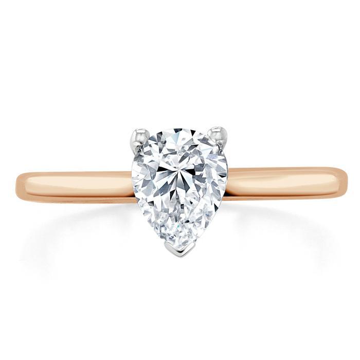 The Rose — Pear Lab Diamond Solitaire Engagement Ring VI