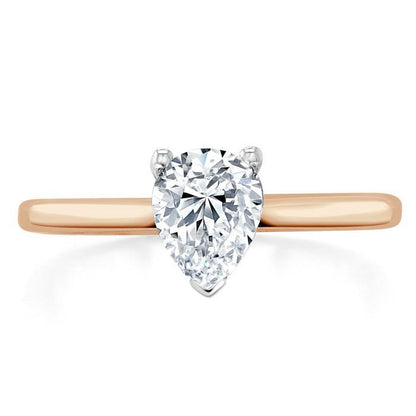 The Rose — Pear Lab Diamond Solitaire Engagement Ring VI