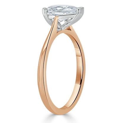 The Rose — Pear Lab Diamond Solitaire Engagement Ring VI