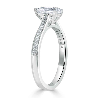 The Rose — Pear Lab Diamond Solitaire Engagement Ring V