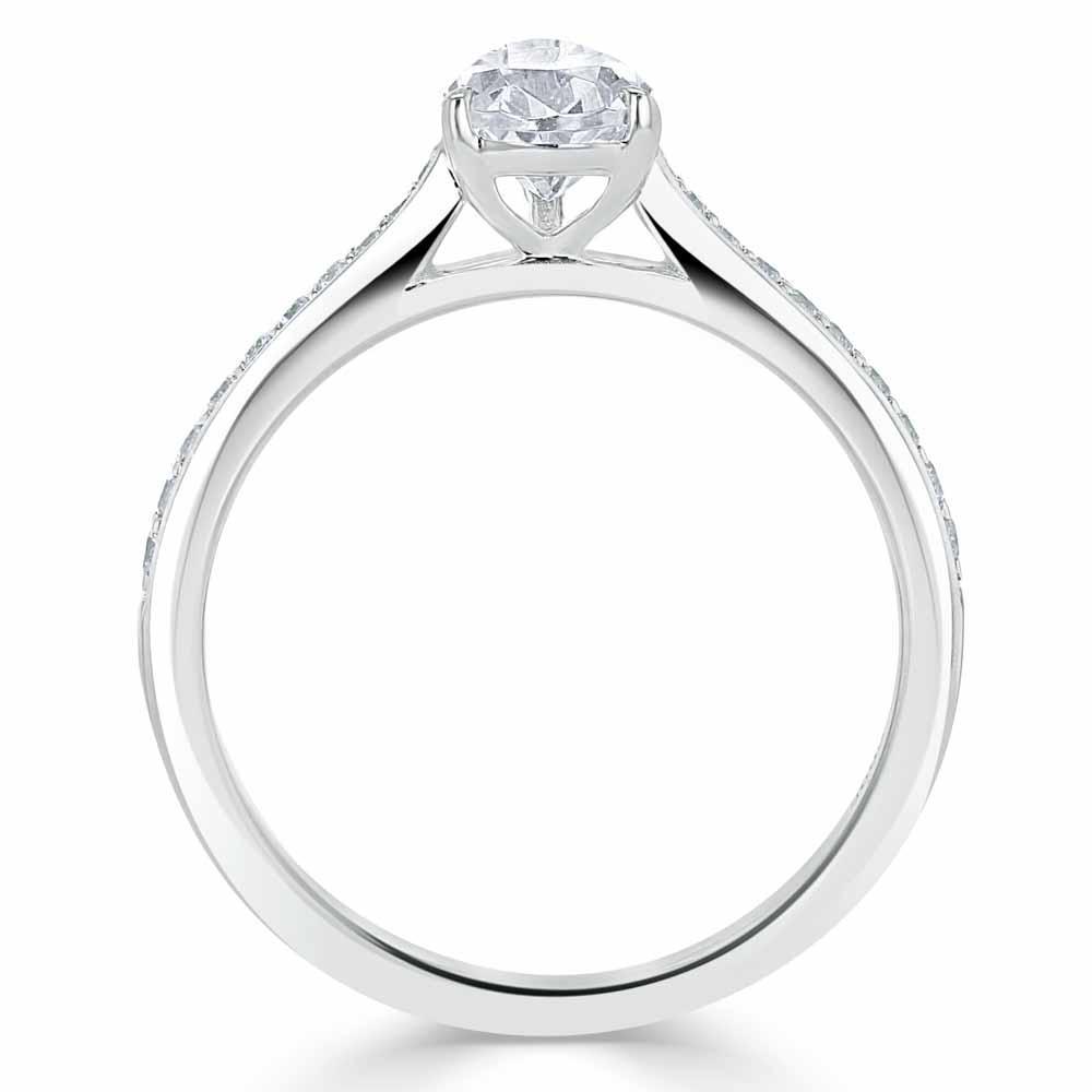 The Rose — Pear Lab Diamond Solitaire Engagement Ring V
