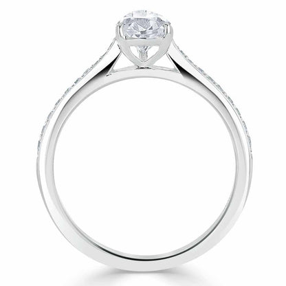 The Rose — Pear Lab Diamond Solitaire Engagement Ring V