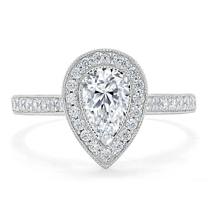 The Aurora — Pear Lab Diamond Halo Engagement Ring IV