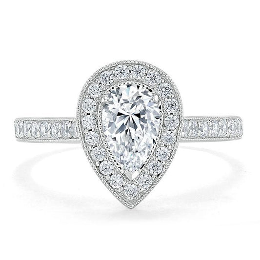 The Aurora — Pear Lab Diamond Halo Engagement Ring IV