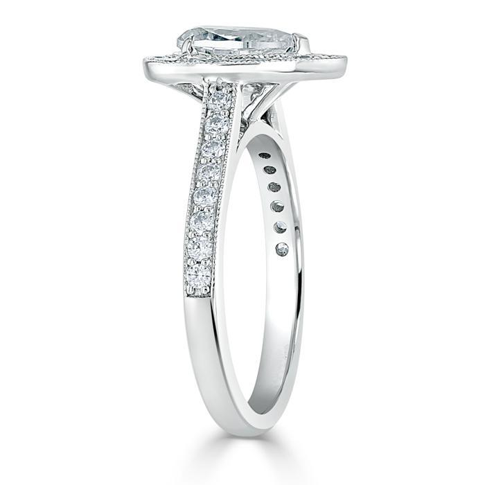 The Aurora — Pear Lab Diamond Halo Engagement Ring IV