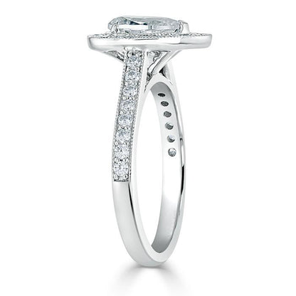 The Aurora — Pear Lab Diamond Halo Engagement Ring IV