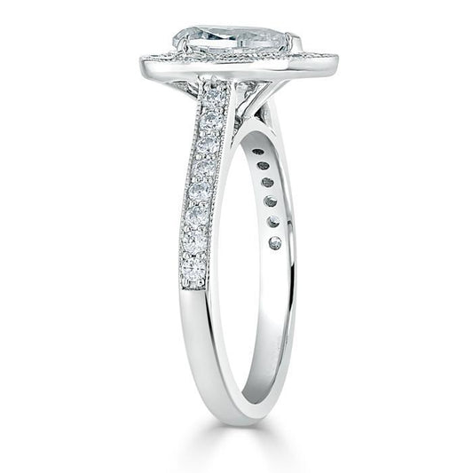 The Aurora — Pear Lab Diamond Halo Engagement Ring IV