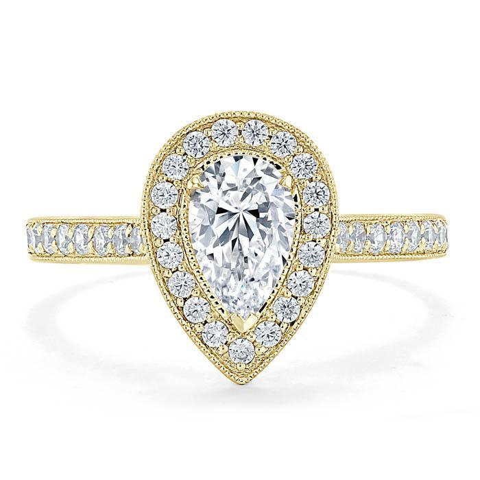 The Aurora — Pear Lab Diamond Halo Engagement Ring IV