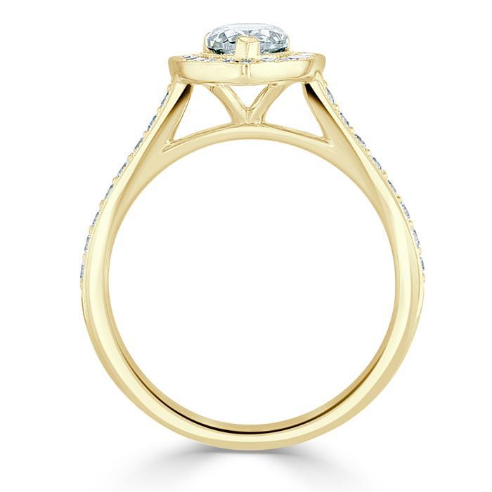 The Aurora — Pear Lab Diamond Halo Engagement Ring IV