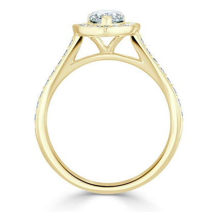 The Aurora — Pear Lab Diamond Halo Engagement Ring IV