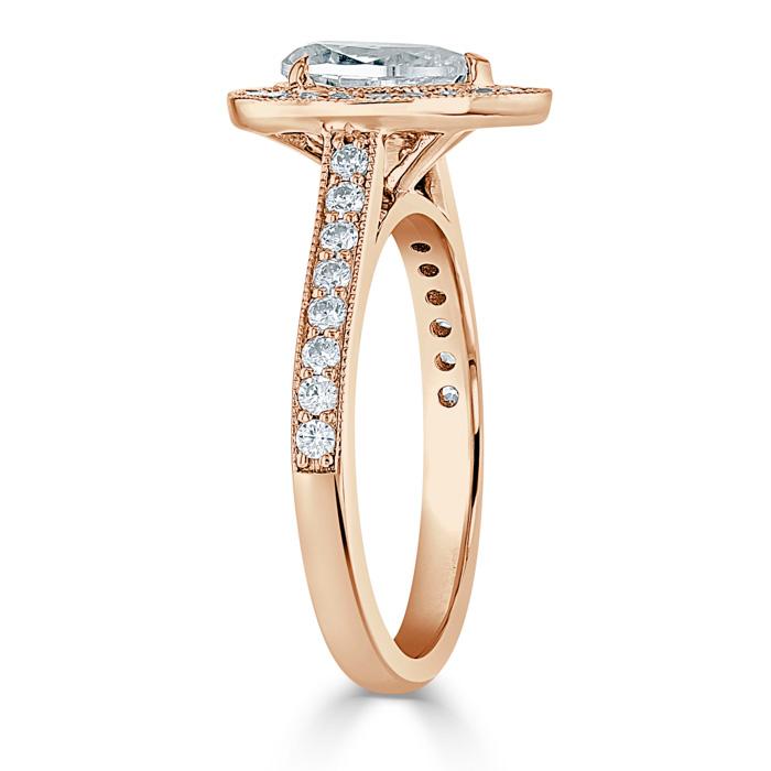 The Aurora — Pear Lab Diamond Halo Engagement Ring IV