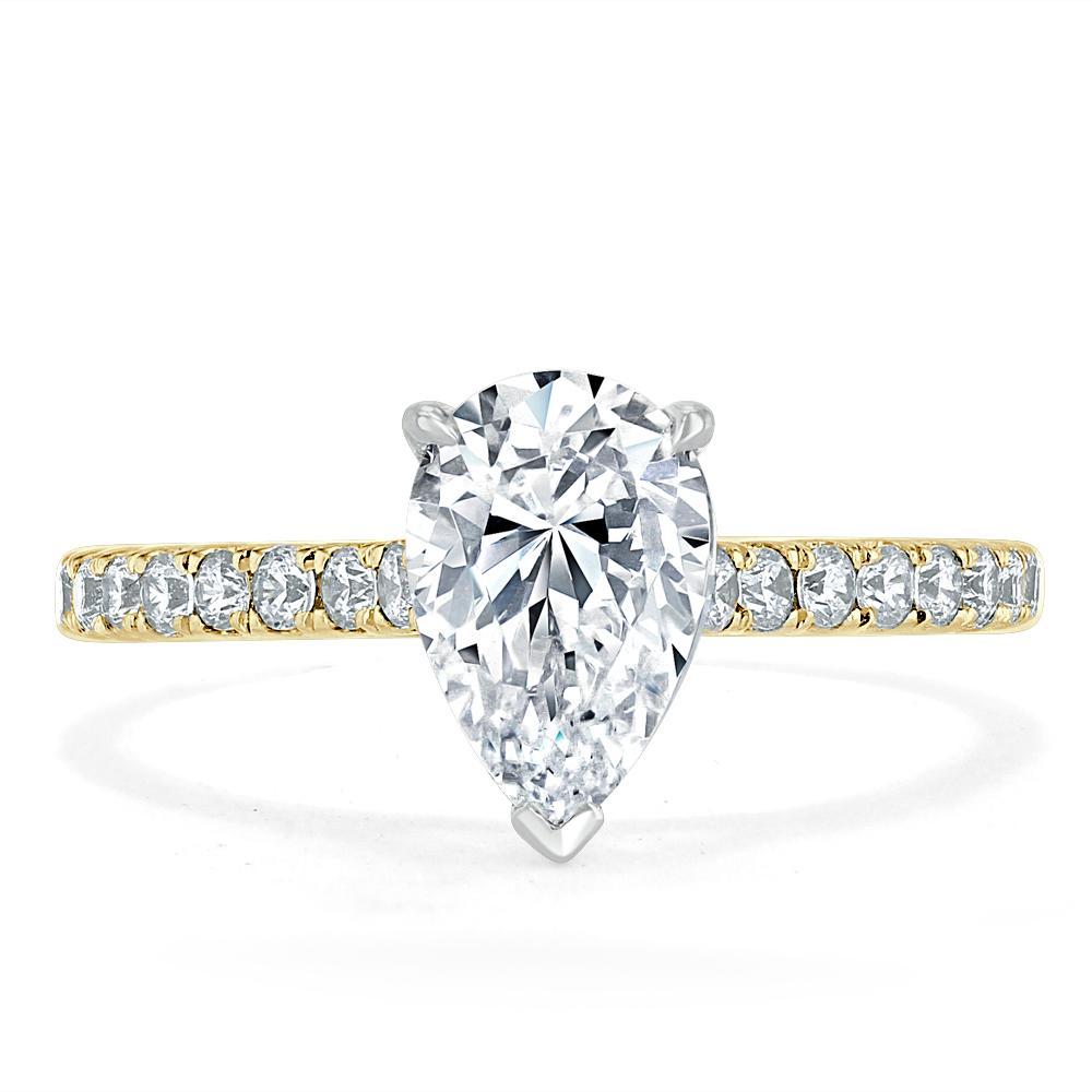The Rose — Pear Lab Diamond Solitaire Engagement Ring IV