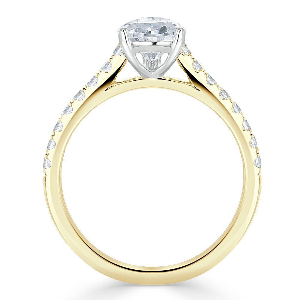 The Rose — Pear Lab Diamond Solitaire Engagement Ring IV