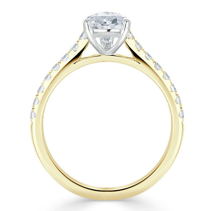 The Rose — Pear Lab Diamond Solitaire Engagement Ring IV