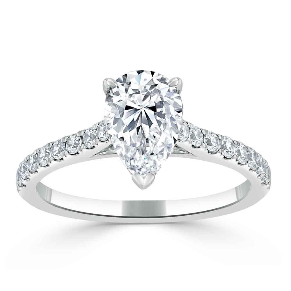 The Rose — Pear Lab Diamond Solitaire Engagement Ring IV