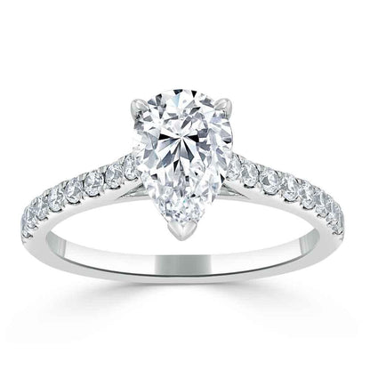 The Rose — Pear Lab Diamond Solitaire Engagement Ring IV