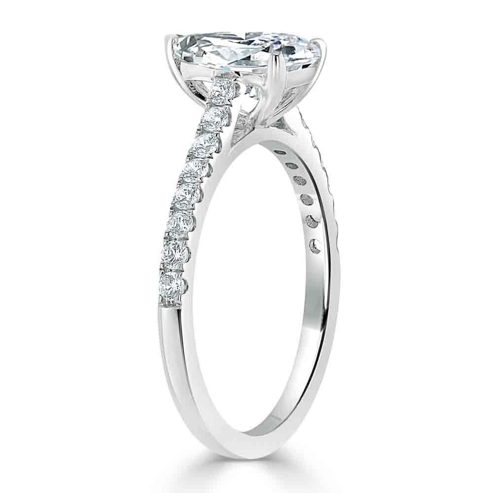 The Rose — Pear Lab Diamond Solitaire Engagement Ring IV