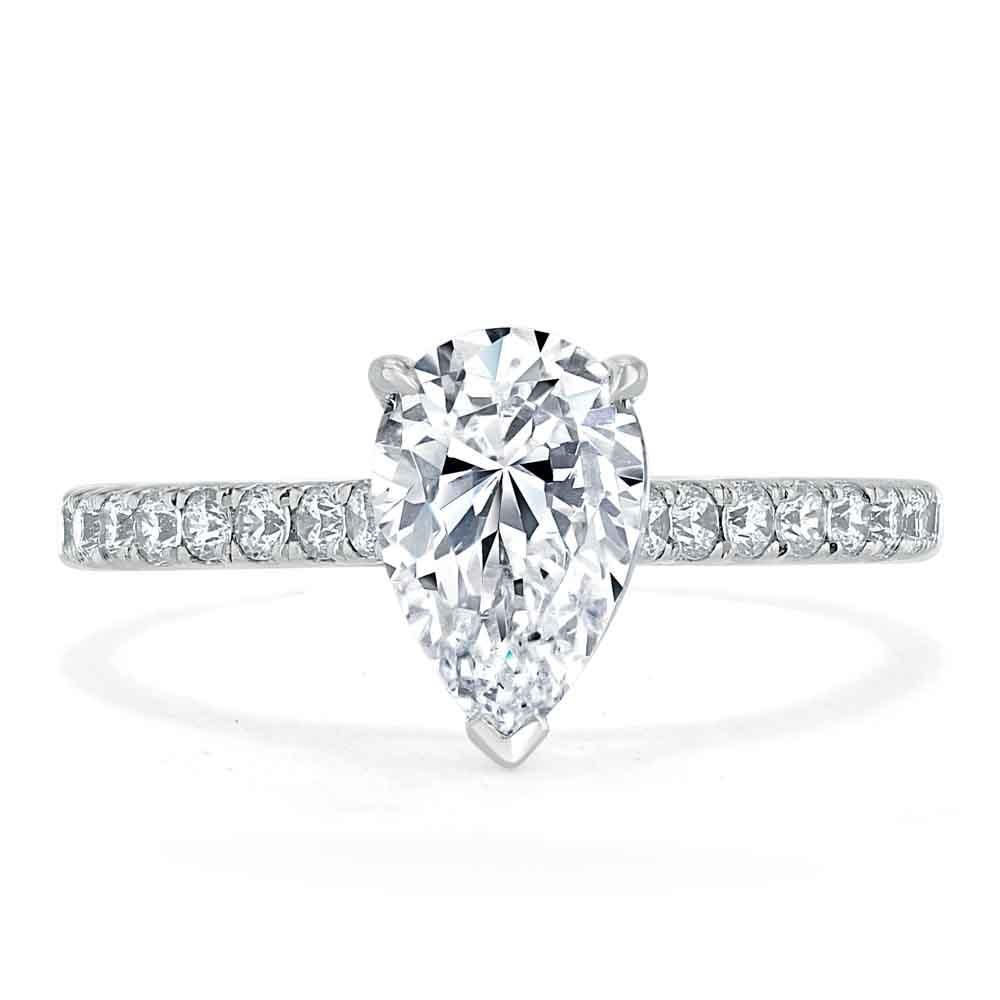 The Rose — Pear Lab Diamond Solitaire Engagement Ring IV