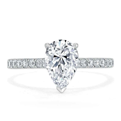 The Rose — Pear Lab Diamond Solitaire Engagement Ring IV