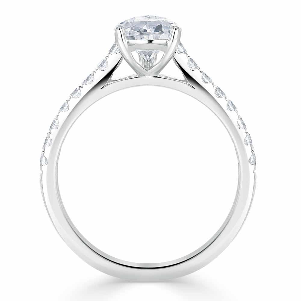 The Rose — Pear Lab Diamond Solitaire Engagement Ring IV