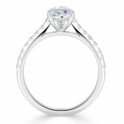 The Rose — Pear Lab Diamond Solitaire Engagement Ring IV