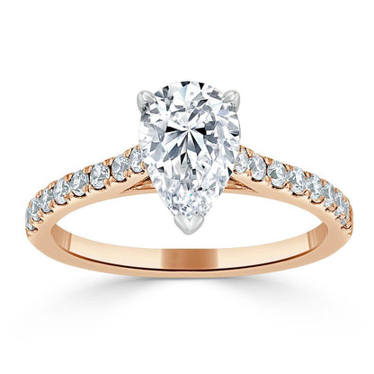 The Rose — Pear Lab Diamond Solitaire Engagement Ring IV