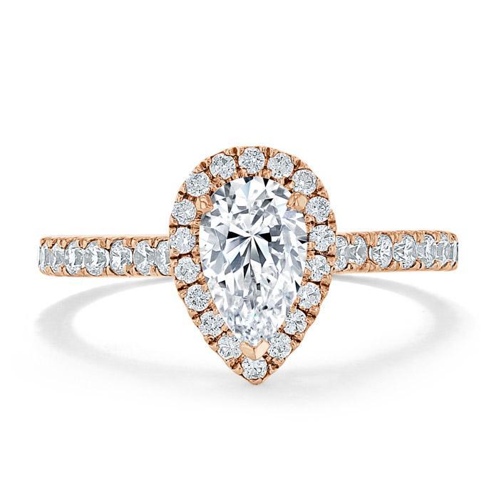 The Aurora — Pear Lab Diamond Halo Engagement Ring III