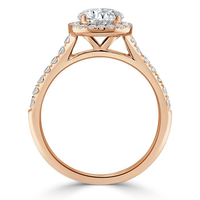 The Aurora — Pear Lab Diamond Halo Engagement Ring III