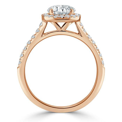 The Aurora — Pear Lab Diamond Halo Engagement Ring III
