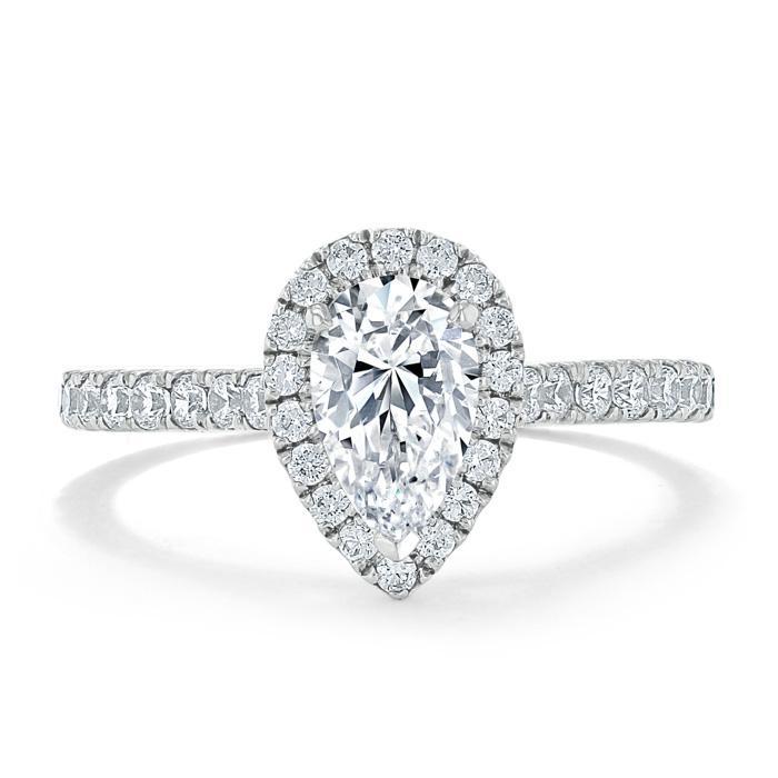 The Aurora — Pear Lab Diamond Halo Engagement Ring III