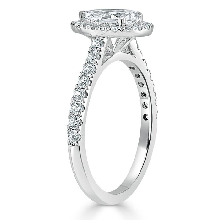 The Aurora — Pear Lab Diamond Halo Engagement Ring III