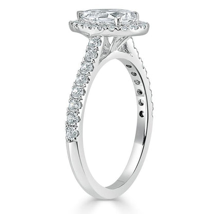 The Aurora — Pear Lab Diamond Halo Engagement Ring III