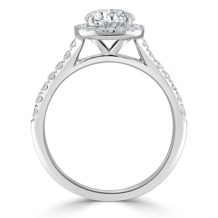 The Aurora — Pear Lab Diamond Halo Engagement Ring III