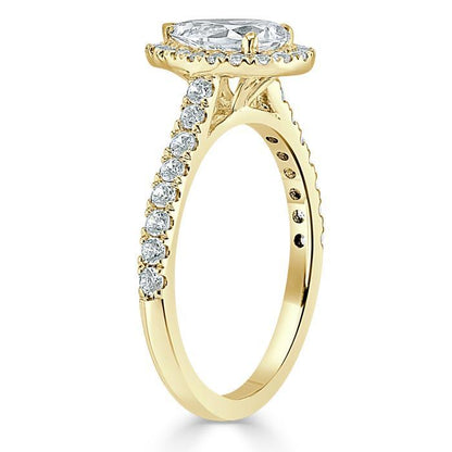 The Aurora — Pear Lab Diamond Halo Engagement Ring III