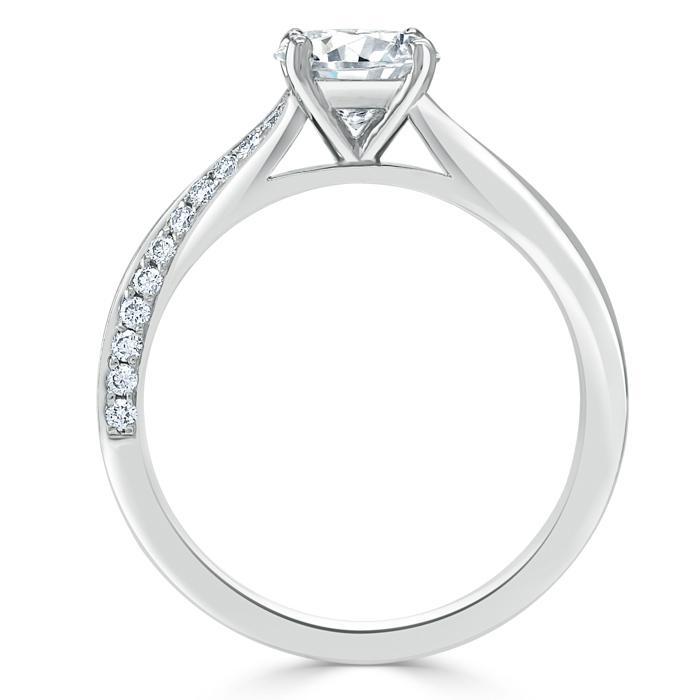 The Aurora — Cushion Lab Diamond Solitaire Engagement Ring V
