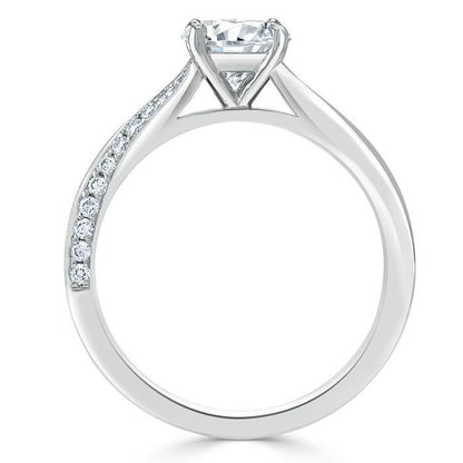 The Aurora — Cushion Lab Diamond Solitaire Engagement Ring V