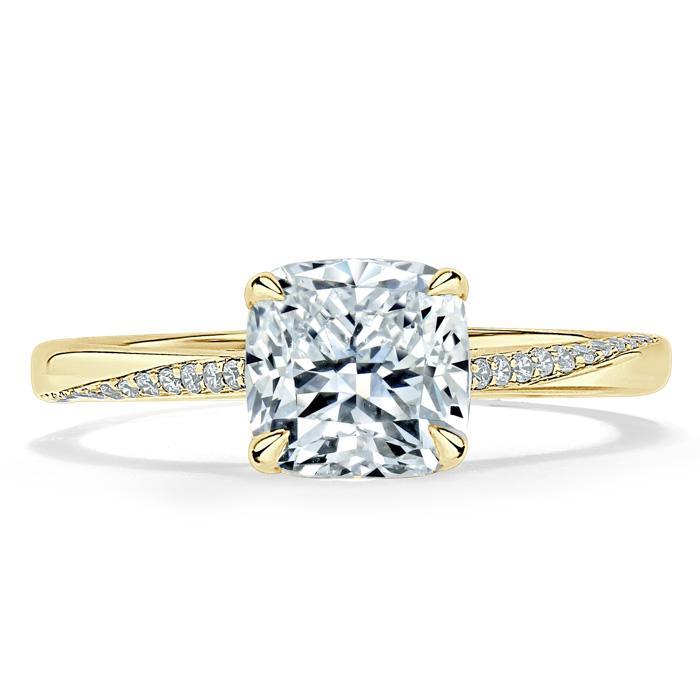 The Aurora — Cushion Lab Diamond Solitaire Engagement Ring V