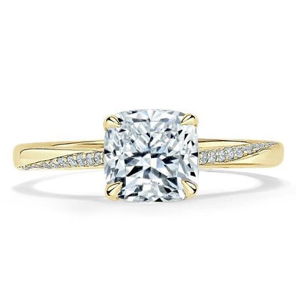The Aurora — Cushion Lab Diamond Solitaire Engagement Ring V