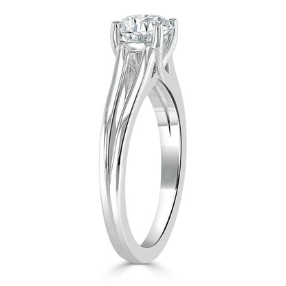The Olivia — Cushion Lab Diamond Split-Shank Solitaire Engagement Ring II