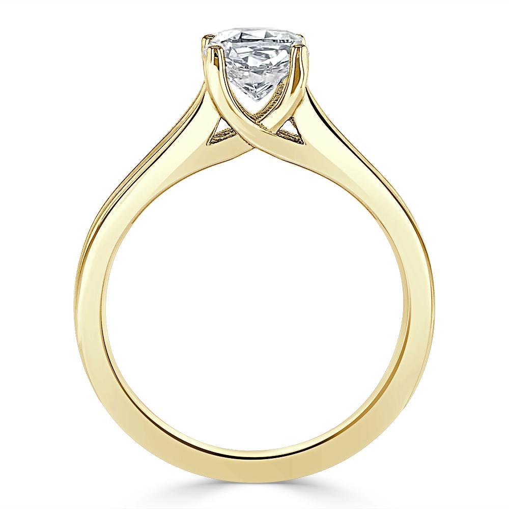 The Olivia — Cushion Lab Diamond Split-Shank Solitaire Engagement Ring II