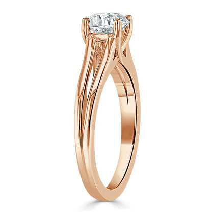 The Olivia — Cushion Lab Diamond Split-Shank Solitaire Engagement Ring II